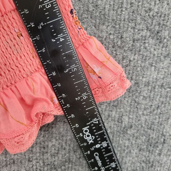 SUNDANCE Pink Floral Ruffle Fairy Lightweight 3/4 Sleeve Feminine Top SIZE SMALL - Picture 11 of 11